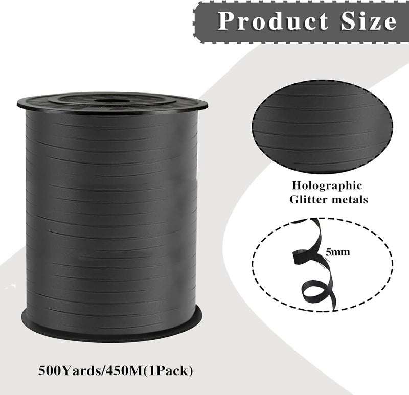 weizedm 500 Yard Premium Black Curling Ribbo,Curling Ribbon for Gift Wrapping, Balloon String, Gift Ribbon for Baby Shower, Party Decoration - Image 2